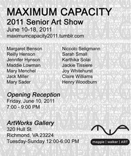 Maggie Walker Seniors Show at Art Works Gallery
