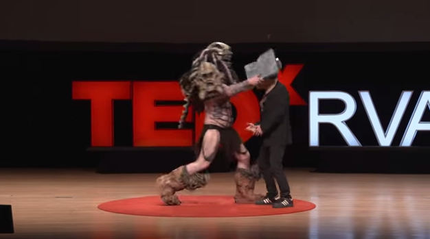 GWAR bassist/singer Michael Bishop did a TED Talk that involved ripping someone’s face off