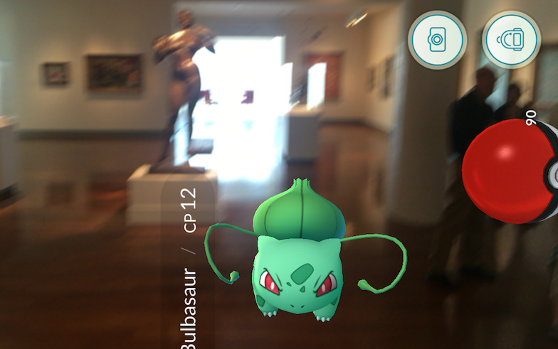 I caught a Bulbasaur in the VMFA’s New American gallery:  Pokémon Go is alive and well in RVA