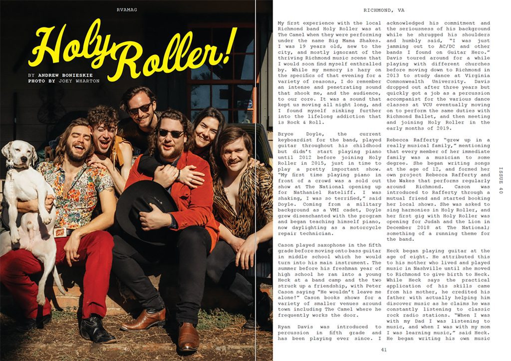 holy roller, joey Wharton, RVA Magazine 40