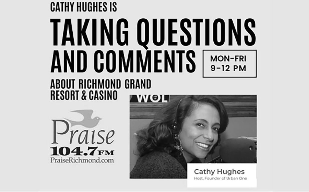 Richmond casino conversation with Cathy Hughes 2023