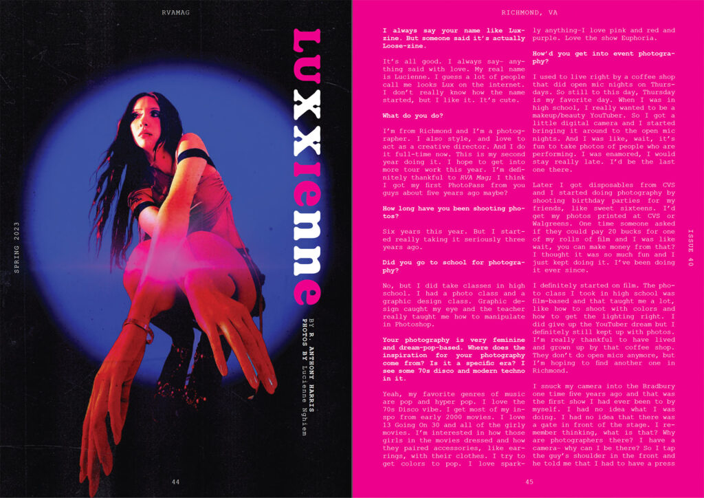 Interview with Lucienne Nghiem by R Anthony Harris RVA Magazine 2023