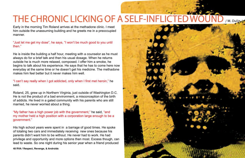 The Chronic Licking of a Self-Inflicted Wound by Mike Dulin_Illustration by Andre Shank_RVA Magazine 2005