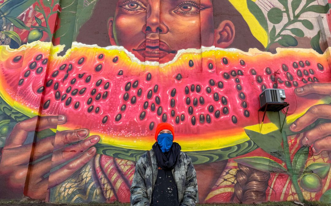 Street Artist Lauren YS Paints ‘Free Palestine’ Mural In Northside Richmond